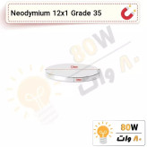 آهنربا گرد (استوانه - دیسک) نیودیمیوم 12x1 ND گرید 35