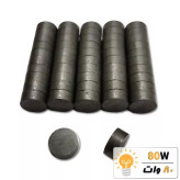 آهنربا گرد فریت سکه ای (مگنت سرامیکی) 12x5 FR