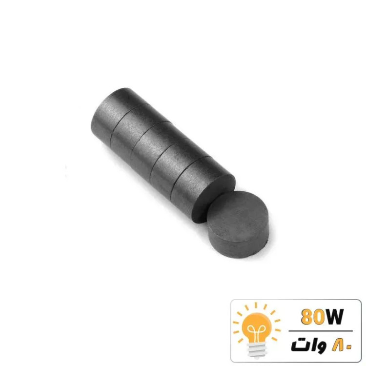 آهنربا گرد فریت سکه ای (مگنت سرامیکی) 12x5 FR