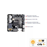ماژول بلوتوث صوتی VHM-314-V2 دارای خروجی AUX و کلیدهای کنترلی