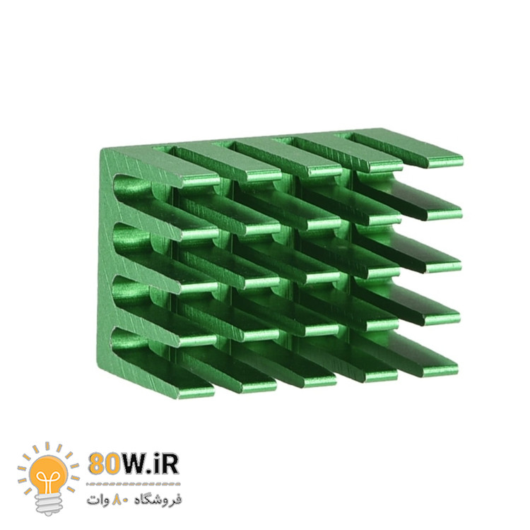 هیت سینک مخصوص پردازنده و تراشه های SMD سبز رنگ سایز 20x14x11mm
