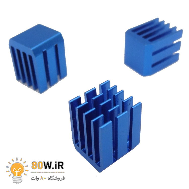 هیت سینک مخصوص پردازنده و تراشه های SMD آبی سایز 9x9x12mm