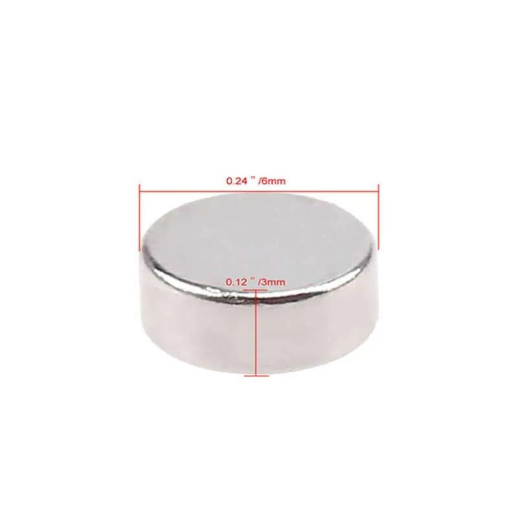 آهنربا گرد (استوانه - دیسک) نیودیمیوم 6x3 ND گرید 35