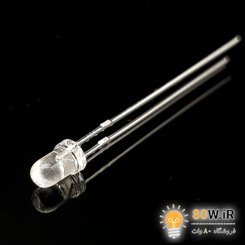 ال ای دی 3mm قرمز شیشه ای نواری LITEON