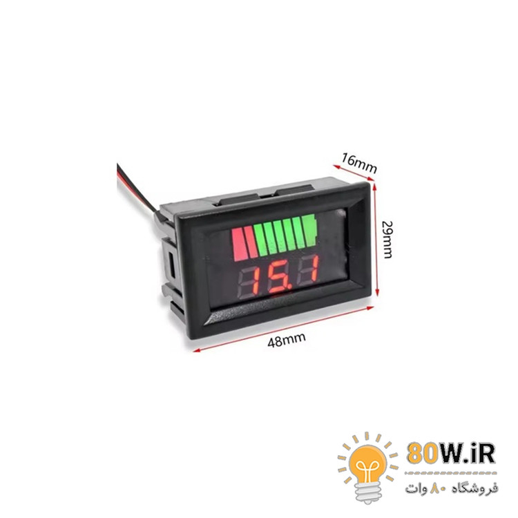 ماژول نمایشگر میزان شارژ باتری خودرویی مدل A001