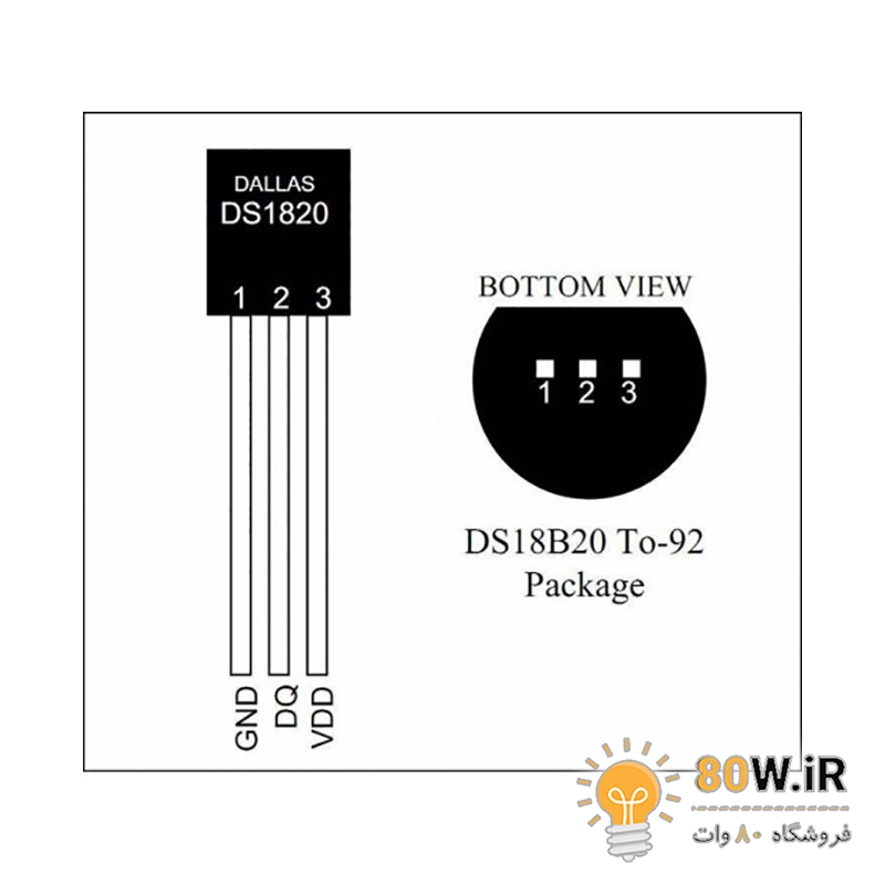 سنسور دماسنج دیجیتال DS18B20