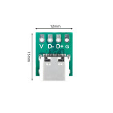 برد برک اوت USB2 Type-C دارای سوکت مادگی