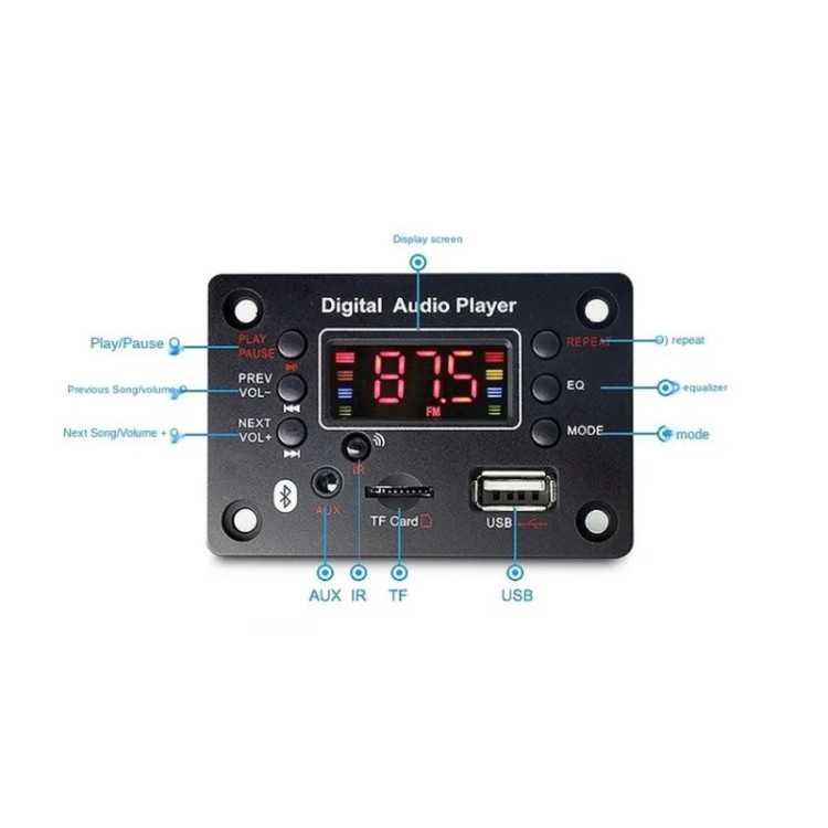 پخش کننده MP3 PLAYER پنلی بلوتوثی 12V مدل G016