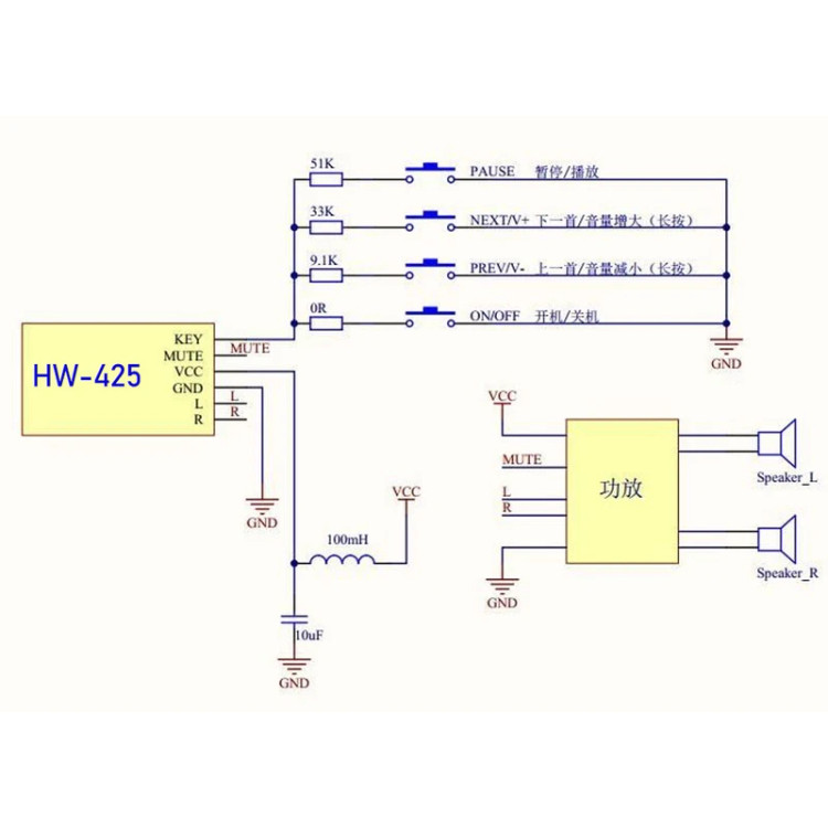 ماژول بلوتوث صوتی HW425