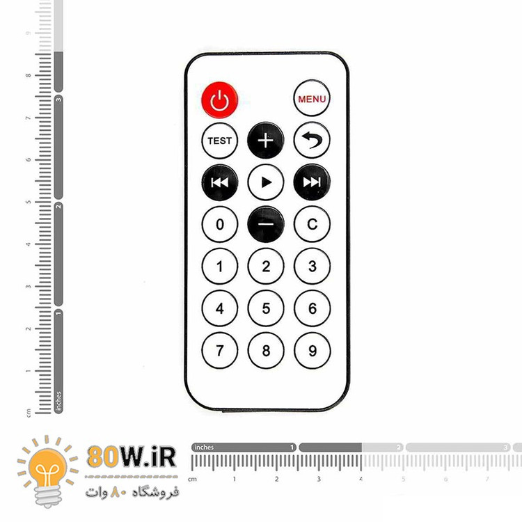 ریموت کنترل مادون قرمز 20 کلیدی با برد 8 متر- فرکانس 38kHz
