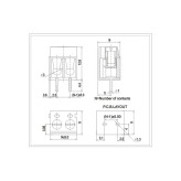 ترمینال پیچی مدل KF300-2Pin رنگ آبی