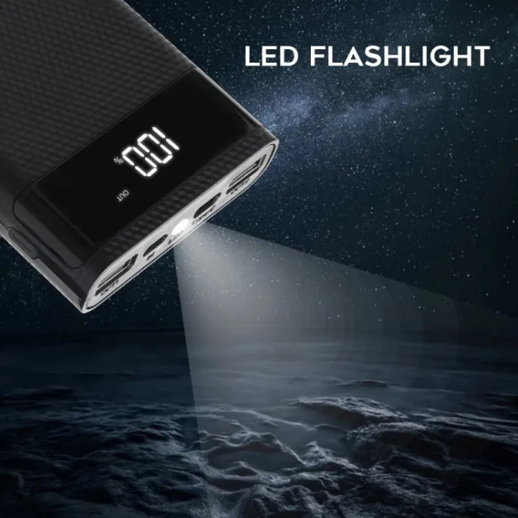 کیس پاوربانک KA4 فست شارژ QC با دو ورودی Micro - Type-C و دو خروجی USB