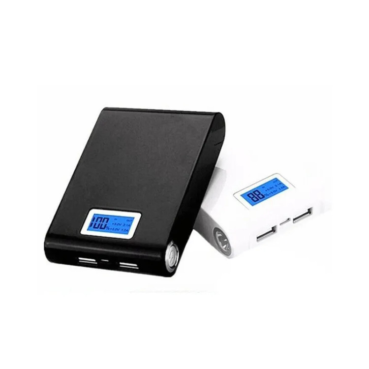 کیس پاوربانک 12000mAh دو خروجی USB به همراه نمایشگر و برد 4 باتری