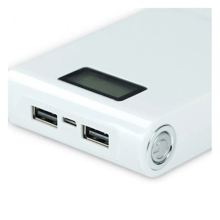کیس پاوربانک 12000mAh دو خروجی USB به همراه نمایشگر و برد 4 باتری
