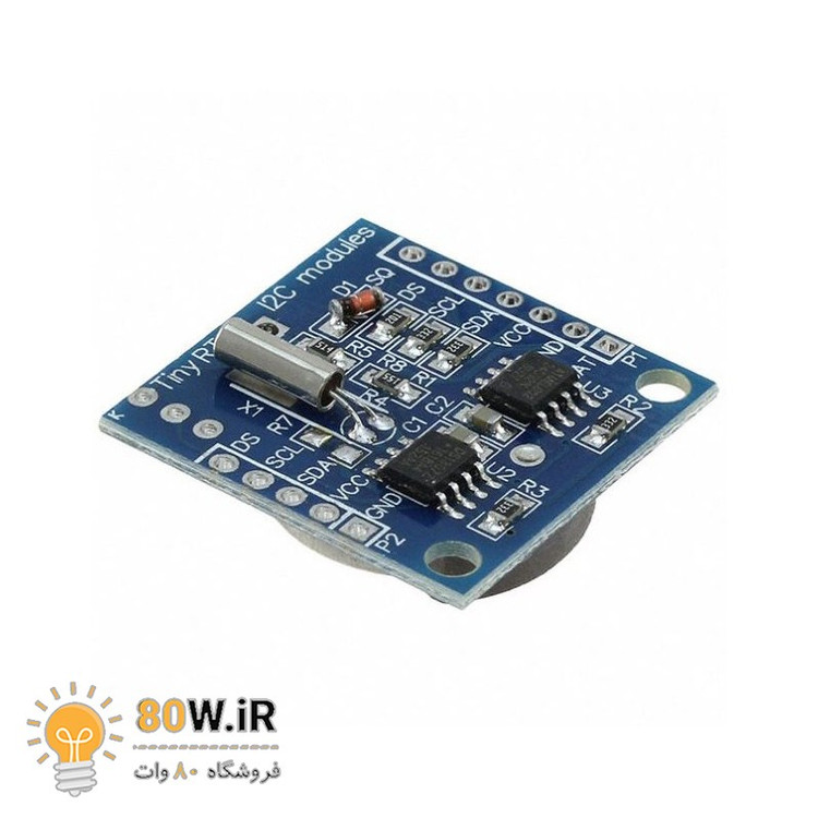 ماژول تاریخ و ساعت (RTC) DS1307 با حافظه و ارتباط I2C