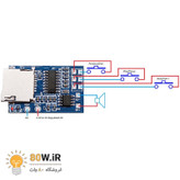 ماژول پخش فایل های صوتی MP3 و آمپلی فایر 2 وات مدل GPD2846A