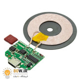 ماژول شارژر وایرلس 15W با ورودی Type-C به همراه صفحه کویل شارژ