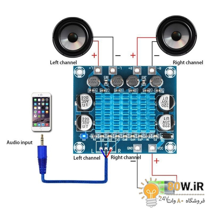 ماژول آمپلی فایر 2X30W وات استریو XH-A232