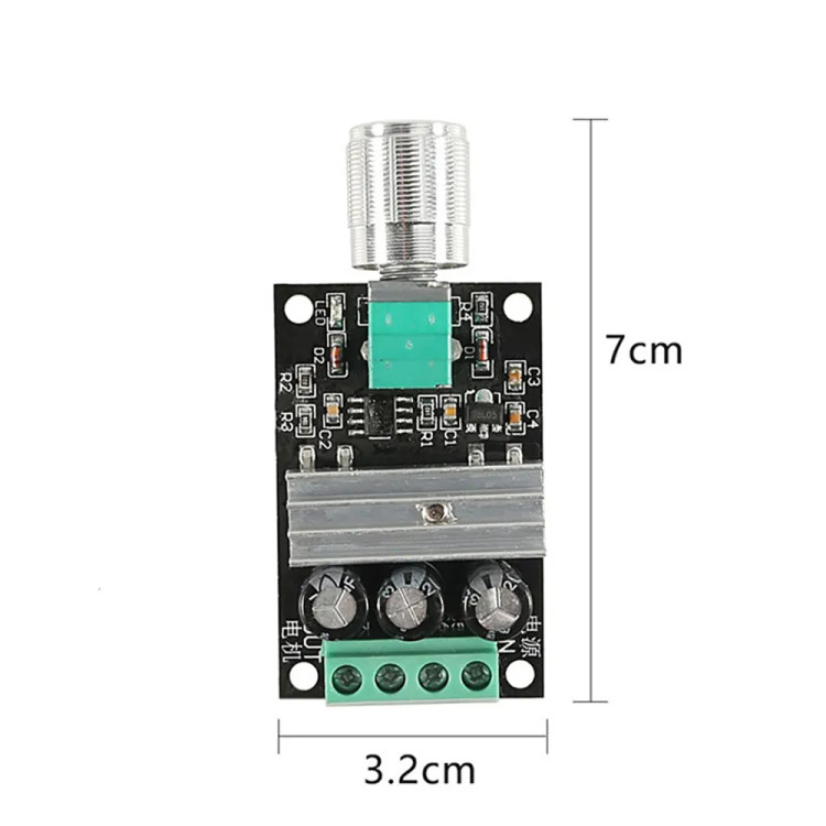 ماژول کنترل دور موتور DC خروجی PWM با ولتاژ 6V الی 28V