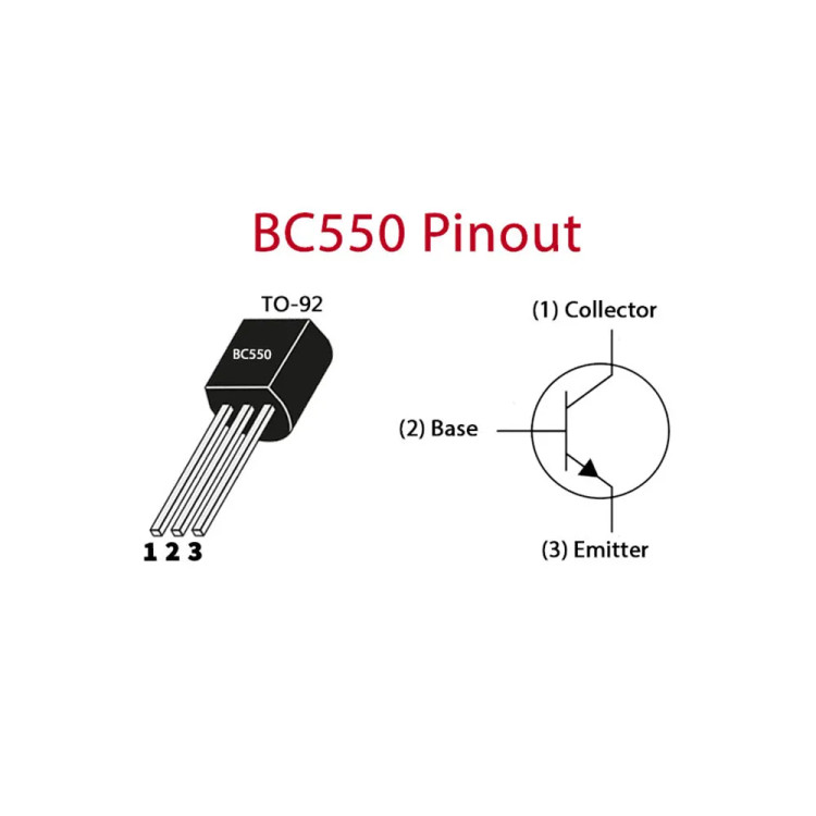 ترانزیستور BC550 پکیج TO-92