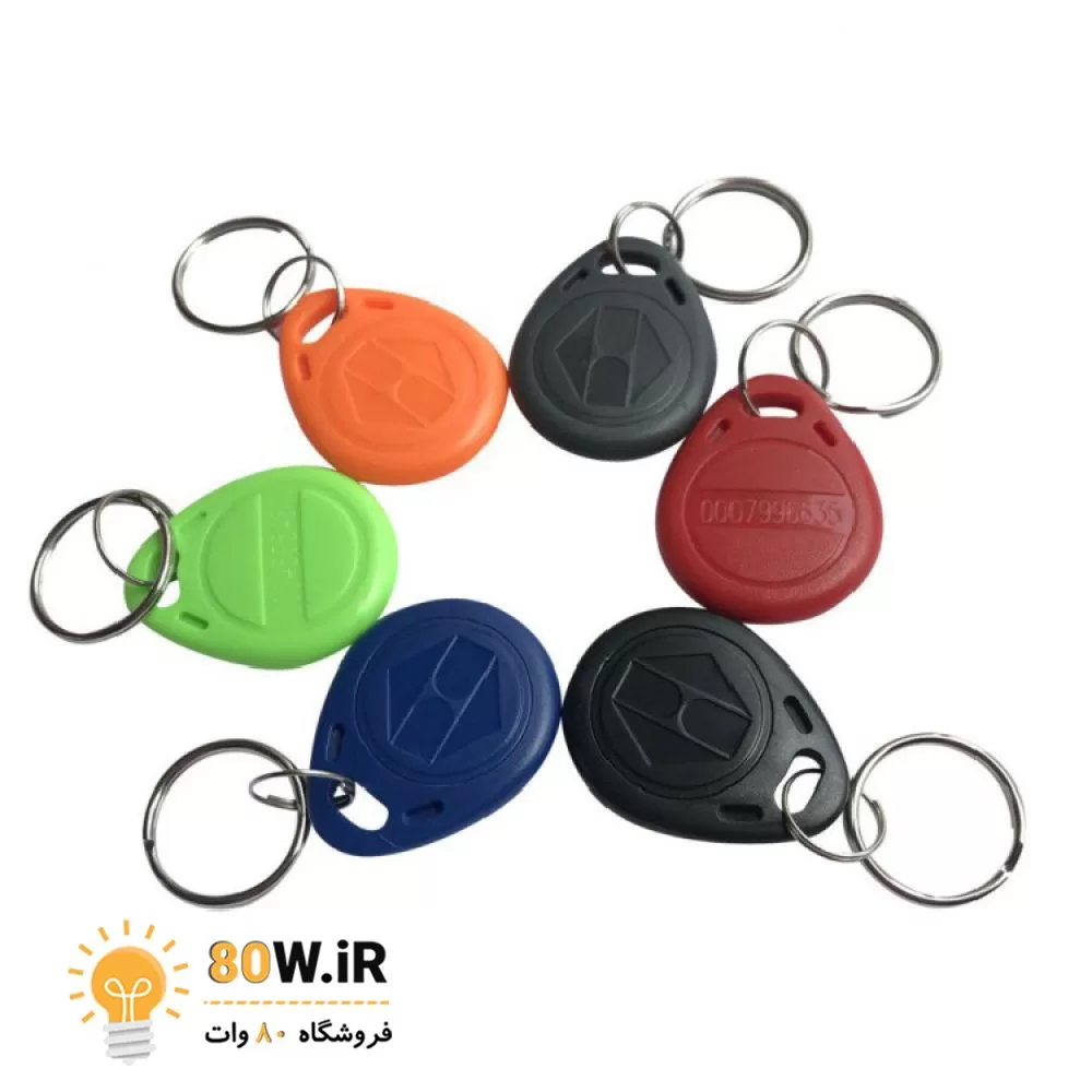 تگ RFID 125KHZ بنفش مدل جاکلیدی