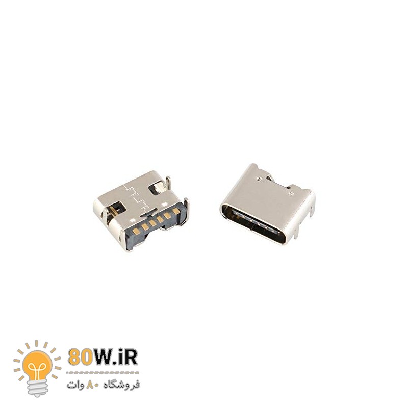کانکتور Type-C مادگی 6pin با هولدر 4 پایه