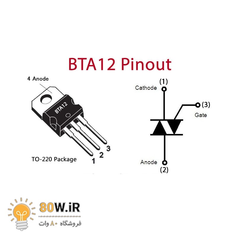 ترایاک 600V 12A مدل BTA12-600B