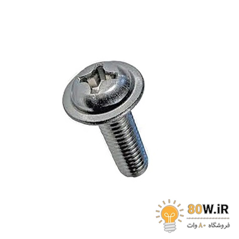 پیچ سر استوانه واشردار M4 x 25 ارتفاع 25mm