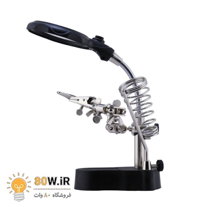 گیره مونتاژ ذرهبین دار همراه با پایه هویه مدل TE-801