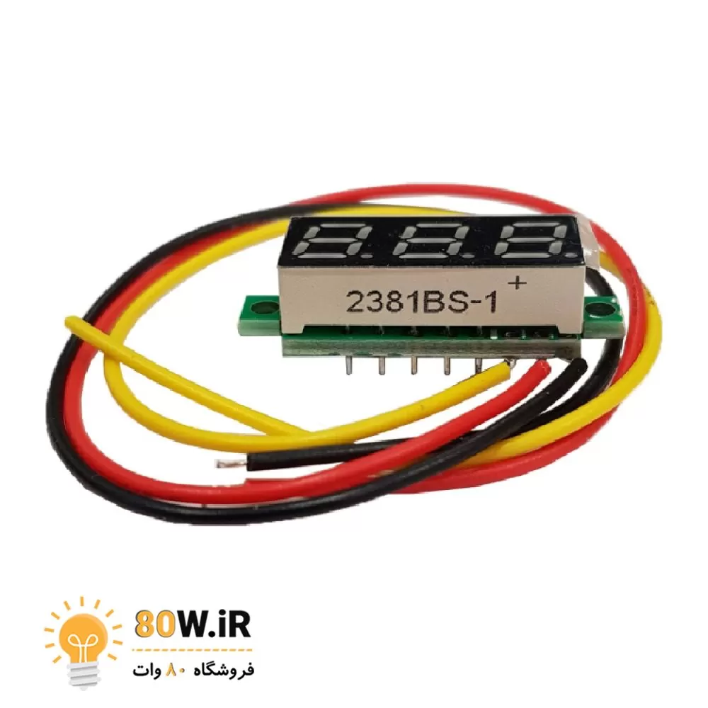 ماژول ولتمتر RED 0.28 0-100V DC