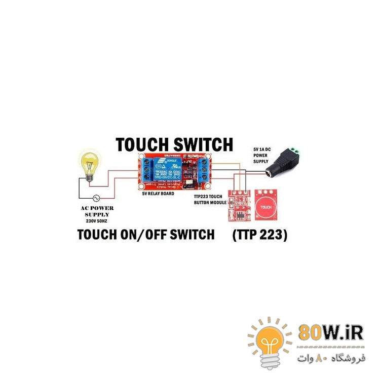 ماژول سنسور تاچ خازنی Mini TTP223