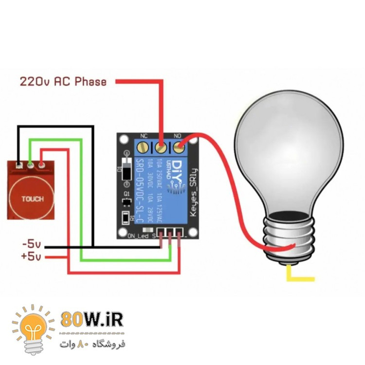 ماژول سنسور تاچ خازنی Mini TTP223
