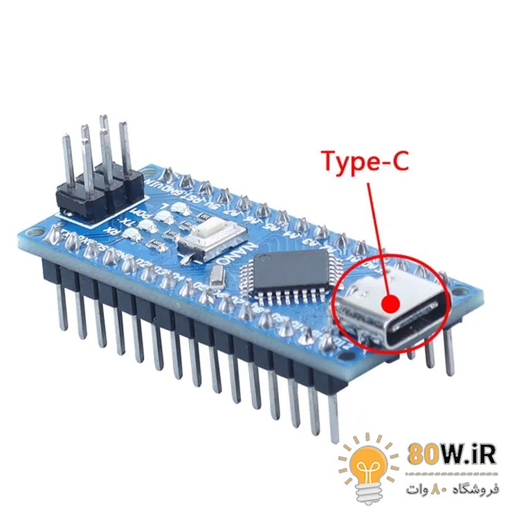 برد آردوینو نانو Arduino Nano CH340G با رابط USB Type-C