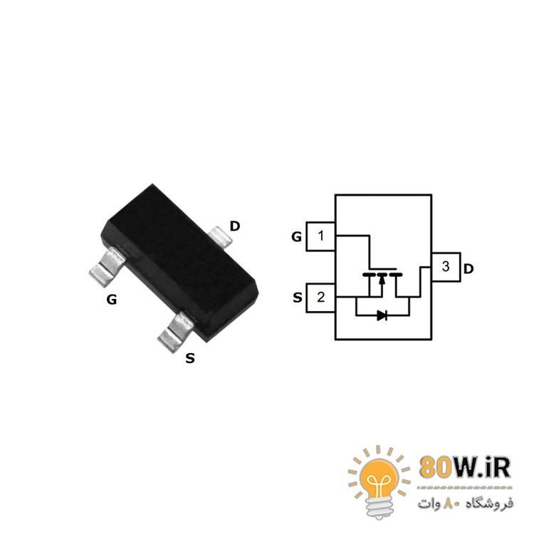 ماسفت Si2302 smd پکیج SOT-23 کد A2SHB