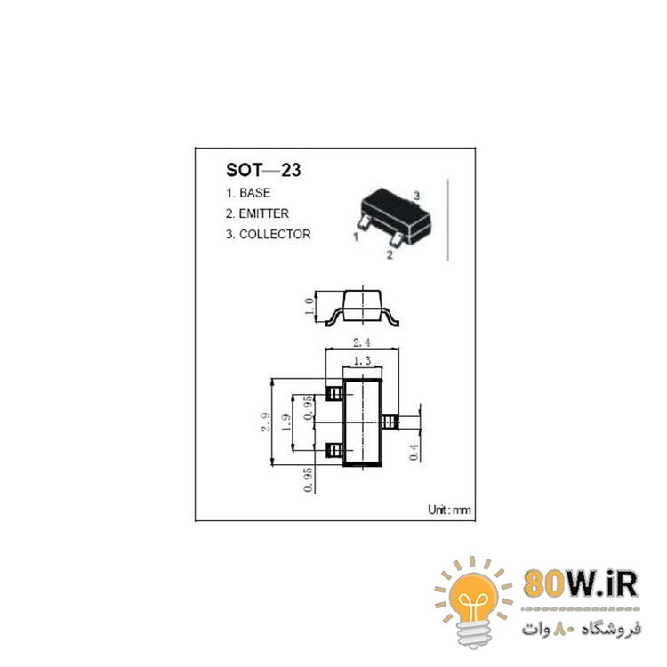 ترانزیستور SMD SS8050 کد Y1 پکیج SOT-23