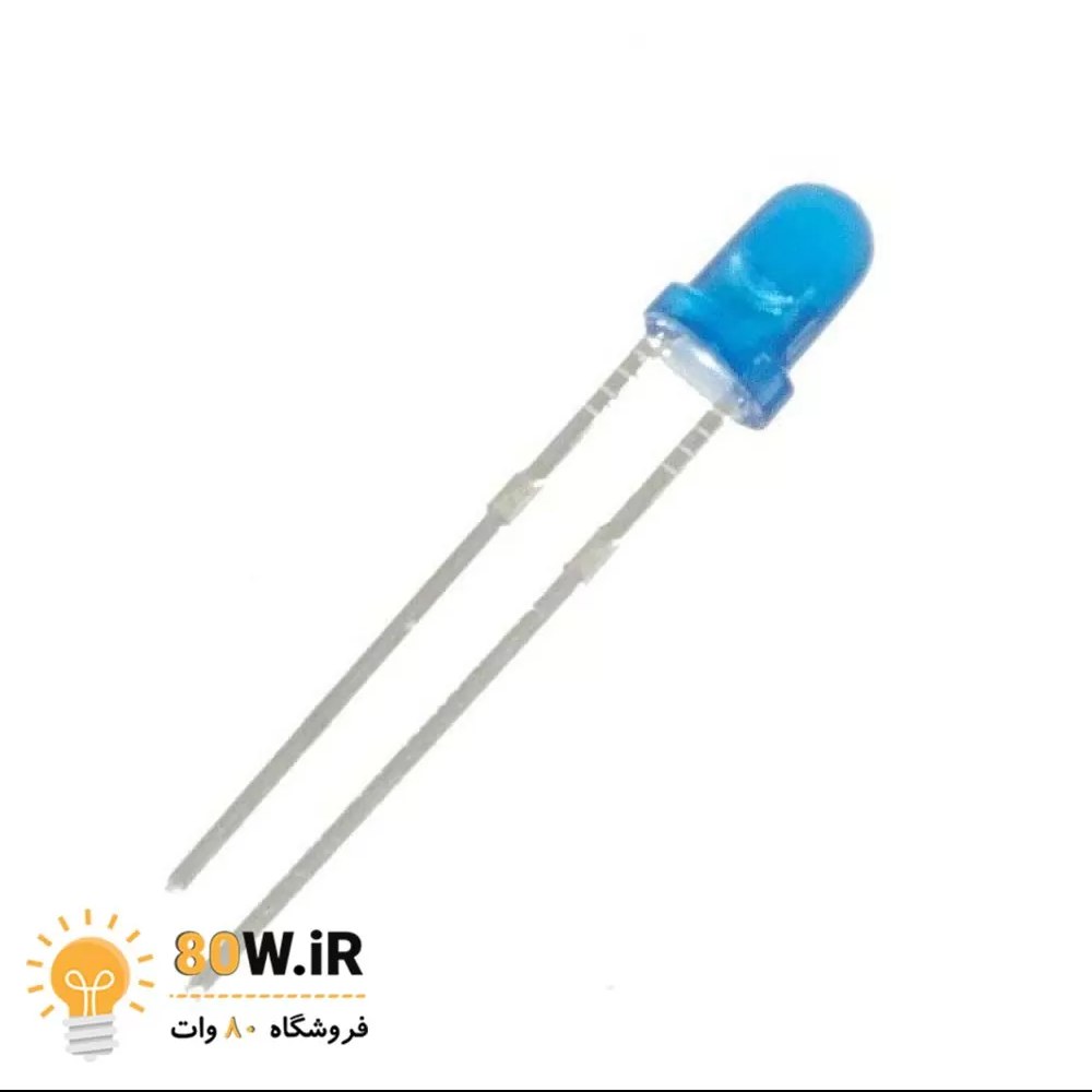 LED آبی 3mm مات
