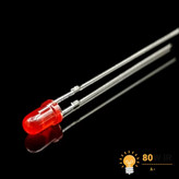 LED قرمز 3mm مات پایه بلند