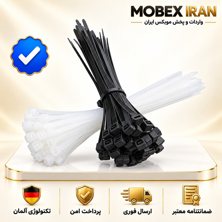 بست پلاستیکی درجه یک بسته 100عددی/کیفیت عالی