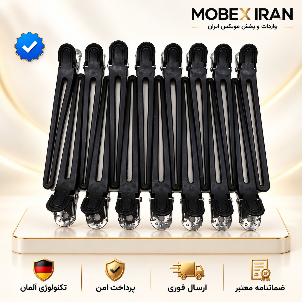 گیره تقسیم مو خانگی و سالنی 12 عددی با کیفیت عالی