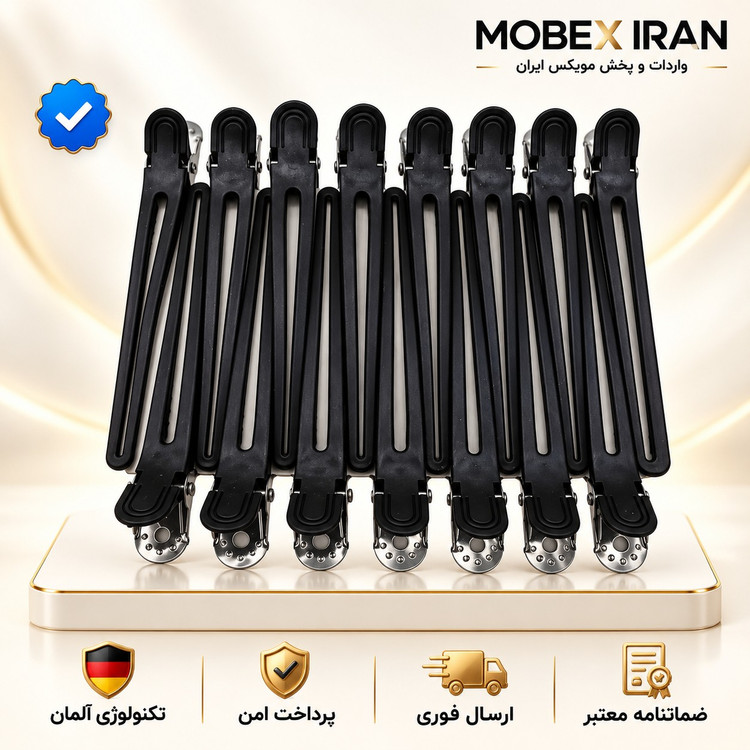 گیره تقسیم مو خانگی و سالنی 12 عددی با کیفیت عالی