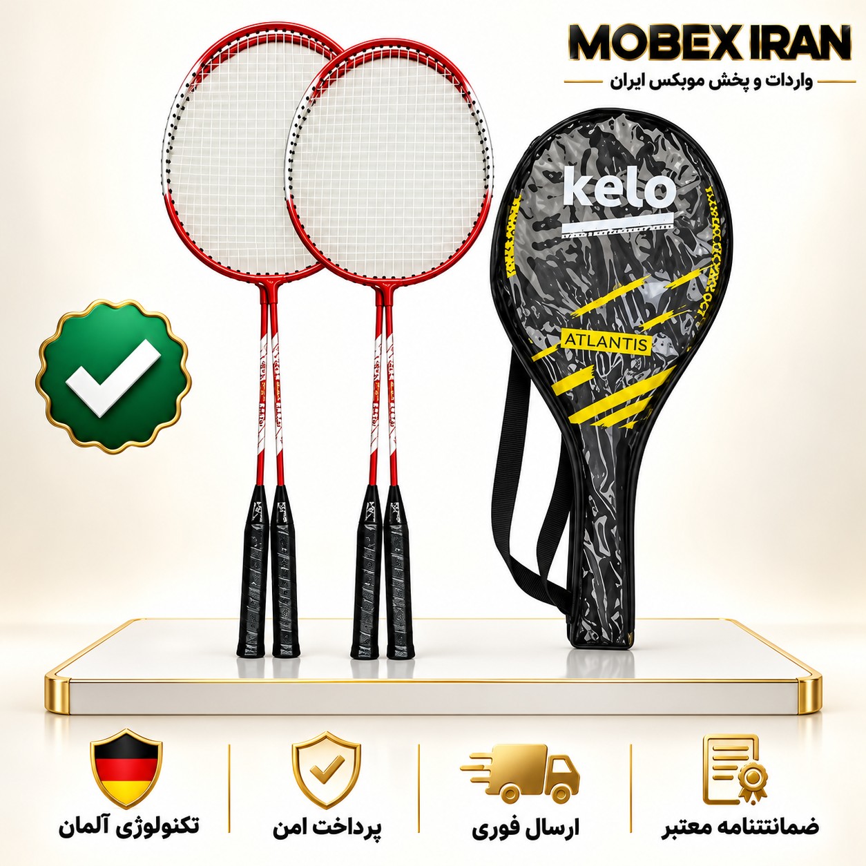 بدمینتون/تنیس/بدمینتون درجه یک به همراه ساک/گارانتی کتبی/ارسال فوری/خریداقساطی