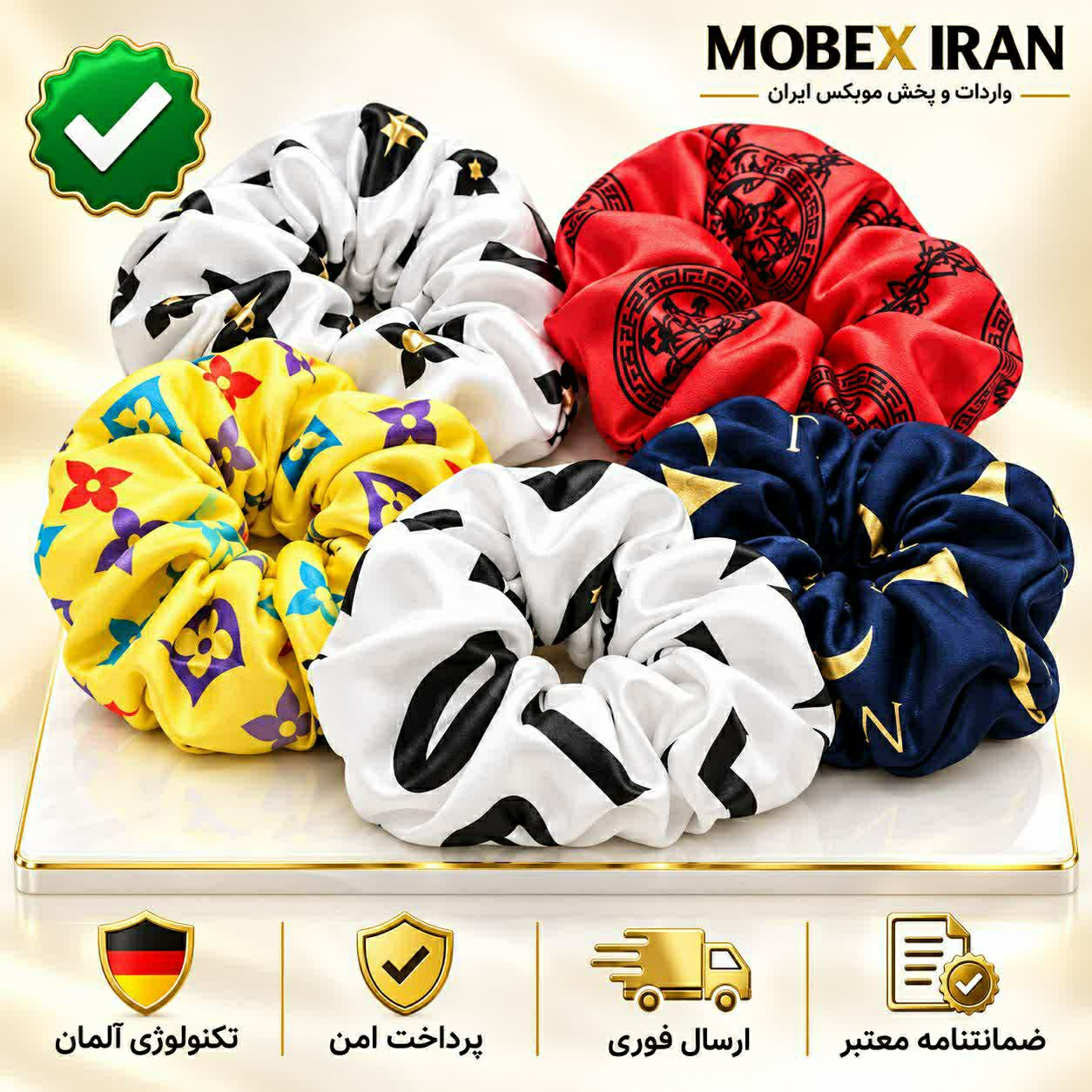 کش /سرکش مو ساتن چندرنگ کیفیت عالی/ باضمانت/ارسال فوری/خریداقساطی