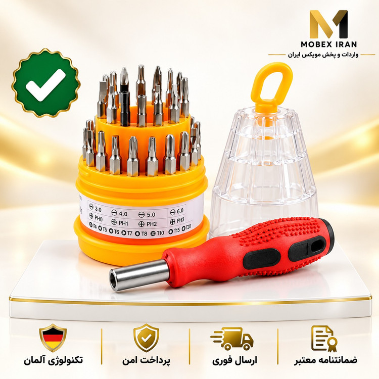 پیچ گوشتی پیچ گوشتی همه کاره 30عددی پک کامل ضمانت دار ارسال فوری/خریداقساطی