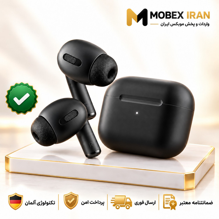 ایرپاد/هندزفری/ایرپادپرو2 مشکی/خریداقساطی/ارسال فوری/گارانتی کتبی