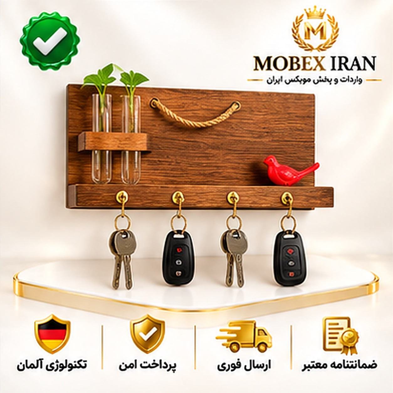 جا کلیدی جاکلیدی دیواری چوبی/ارسال فوری/گارانتی کتبی/خرید اقساطی/کیفیت عالی