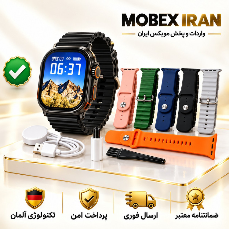 ساعت هوشمند حرفه ایkw28هفت بند /ارسال فوری/خریداقساطی/گارانتی کتبی