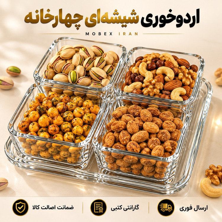 ظرف پذیرایی /اردوخوری 5 تیکه/ ارسال فوری /اقساطی