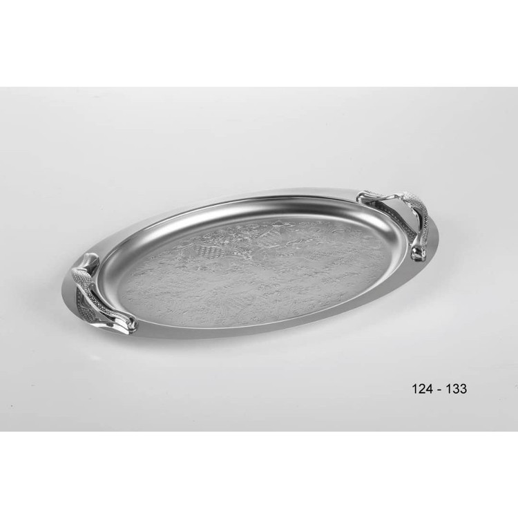 سینی/سینی استیل نگیر دسته دار دایره وارداتی گارانتی/ارسال فوری/خریداقساطی
