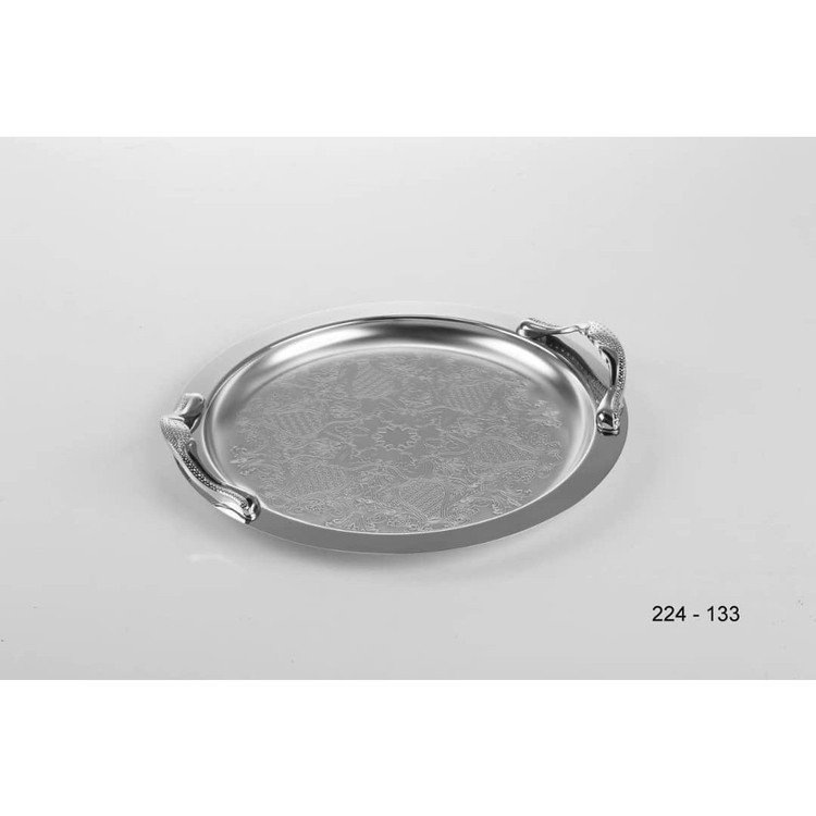 سینی/سینی استیل نگیر دسته دار دایره وارداتی گارانتی/ارسال فوری/خریداقساطی