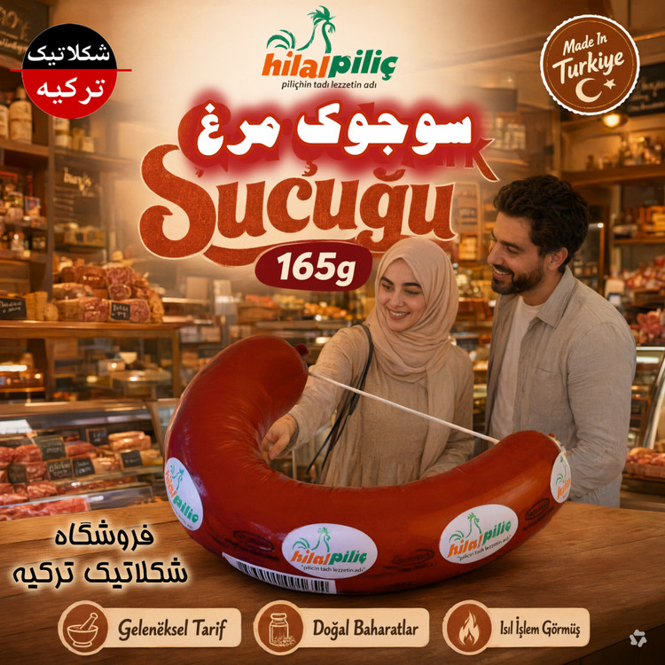 سوجوک مرغ ترکیه ای Hilal Pilic مدل نعلی 165 گرم پک دوتایی